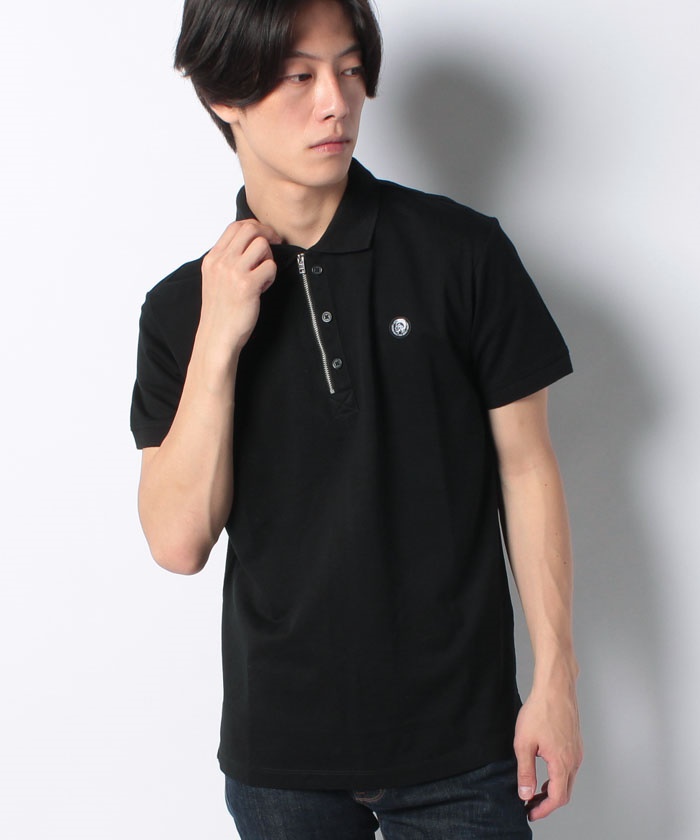 diesel polo shirt black