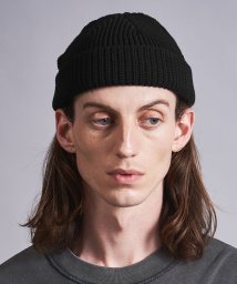 monkey time(モンキータイム)/＜monkey time＞ POLYESTER ACRYLIC AZE SHORT BEANIE/ビーニー/BLACK