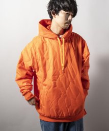 GLOSTER(GLOSTER)/【WEB限定】【UNIVERSAL OVERALL】QUILT HOODIE キルトフーディ/オレンジ