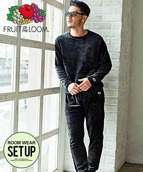 Fruit Of The Loom クルーネック長袖ボアルームウェアセット 部屋着 メンズ ボア セットアップ フルーツオブザルーム フリース レディース ユニ エスビーセレクト Sb Select Magaseek
