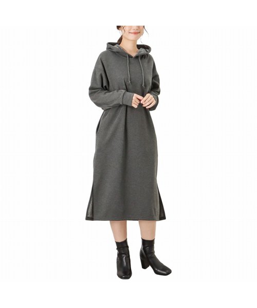Navy ネイビー 裏シャギーパーカーワンピース Mh817 709 マックハウス レディース Mac House Women Magaseek