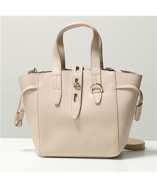 FURLA(フルラ)/【Furla(フルラ)】ハンドバッグ レディース NET MINI TOTE BASRFUA HSF000 NERO ネット レザー ショルダーバッグ トートバ/ベージュ