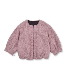 BeBe(ベベ)/【 撥水加工 】 ボア × 中綿キルティング リバーシブル コート (100~1/ピンク