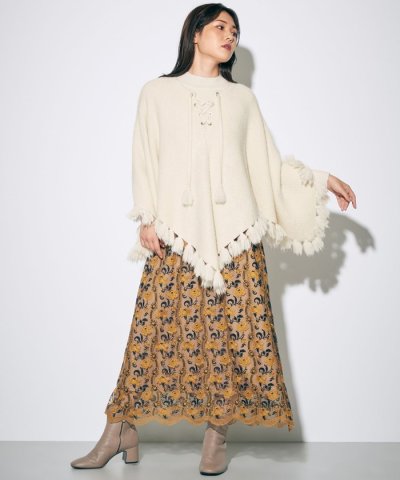 サラサ刺繍ギャザースカート