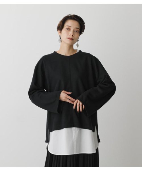 AZUL by moussy(アズールバイマウジー)/NEO LAYERED H／N TOPS/BLK