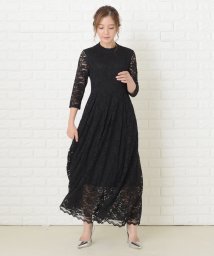 Lace Ladies/総レース七分袖ロングワンピースドレス/504399955