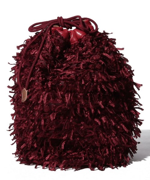 NANO universe(NANO universe)/【NANO UNIVERSE/ナノ ユニバース】【Liberty Bell】Shaggy drawstring bag /レッド