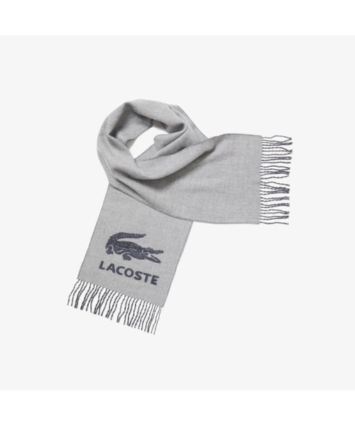 セール ビッグクロックリバーシブルマフラー ラコステ メンズ Lacoste Mens Magaseek