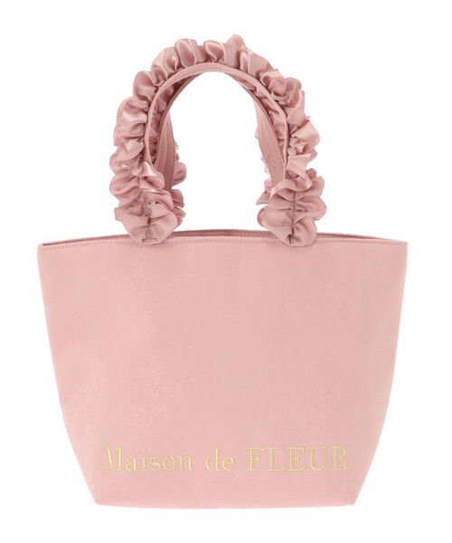 ジャカードフリルハンドルトートバッグ メゾンドフルール Maison De Fleur Magaseek