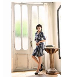 Rew-You/DaysPiece キャバクラドレス 韓国風ドレス スカートセットアップ 袖付き 五分袖/504405659