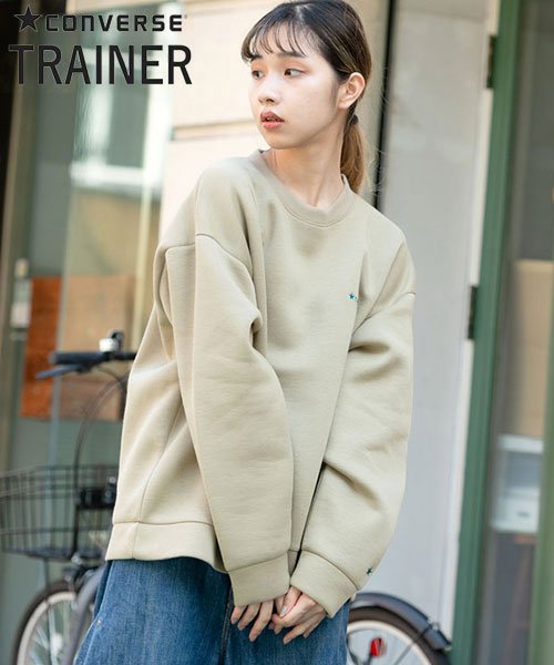Converse 鹿の子スポンジクルーネック長袖スポンジスウェット コンバース トレーナー レディース メンズ スエット 刺繍 ロゴ 長袖 ルームウエア ユニ エスビーセレクト Sb Select Magaseek