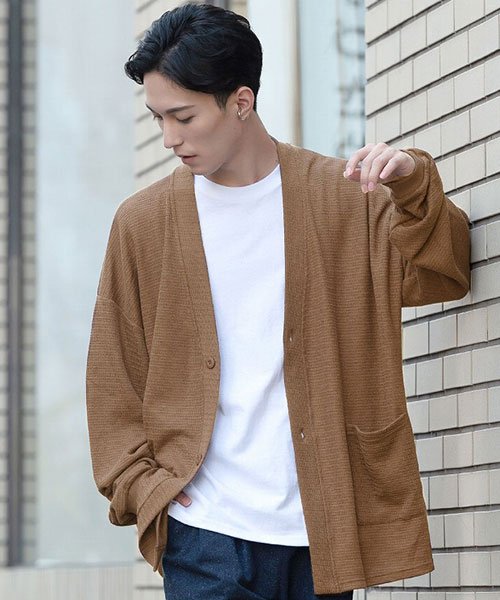 Cavaria ビッグシルエット長袖ボタンニットカーディガン メンズ ニット ボタン ストレッチ 長袖 伸縮性 トップス オーバーサイズ 羽織 ビジカジ リモー キャバリア Cavaria Magaseek Cavaria ビッグシルエット長袖ボタンニットカーディガン メンズ ニット ボタン ストレッチ 長袖 伸縮性 トップス オーバーサイズ 羽織 ビジカジ リモー キャバリア Cavaria Magaseek