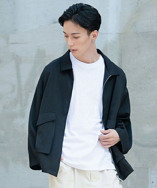 セール】CavariA ドロップショルダージャケット メンズ ブルゾン