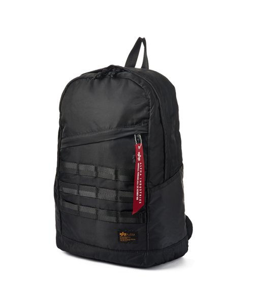 ALPHA INDUSTRIES(アルファインダストリーズ)/アルファインダストリーズ MA－1タイプ リュック デイパック 17L A4ファイル PC収納 メンズ ブランド ALPHA INDUSTRIES TZ1080/ブラック