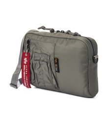 ALPHA INDUSTRIES(アルファインダストリーズ)/アルファインダストリーズ MA－1タイプ ショルダーバッグ 薄マチ スリム 軽量 キーフック ALPHA INDUSTRIES TZ1084－66009/グレー