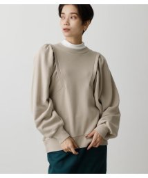 AZUL by moussy(アズールバイマウジー)/GATHER DESIGN TOPS/L/BEG1