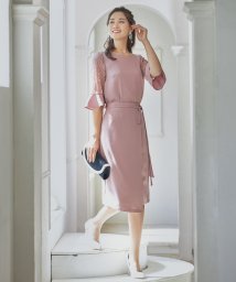 DRESS STAR(ドレス スター)/フェミニンスカートのセットアップドレスパーティードレス/ピンク