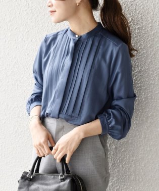 SHIPS WOMEN/〈手洗い可能〉パールモチーフボタンタックブラウス◇/504409625