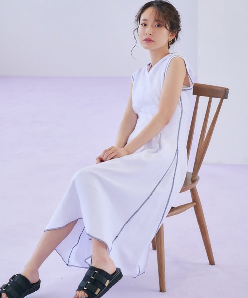 セール Cheriemona ステッチタックリブカットワンピース シェリーモナ Cherie Mona Magaseek