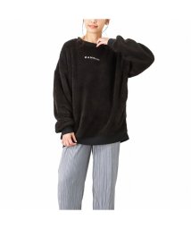 MAC HOUSE(women)(マックハウス（レディース）)/KANGOL カンゴール ファーフリースプルオーバー KPLC－00106－EC/ブラック