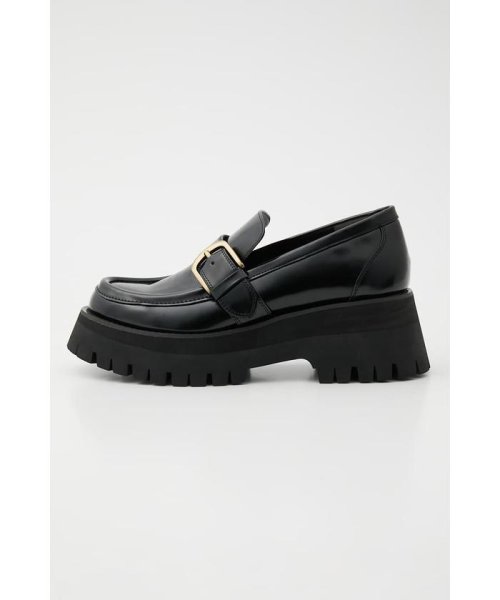 SLY(スライ)/PLATFORM BUCKLE LOAFERS/BLK