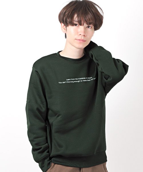 セール ラグスタイル Luxstyle ロゴプリント裏起毛トレーナー トレーナー メンズ スウェット 裏起毛 ロゴ プリント 英字 Magaseek