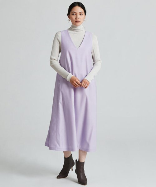 セール ウォッシャブルサキソニー Vネックワンピース Ballsey Ballsey Magaseek