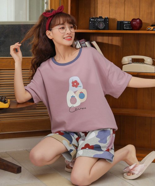 セール 半袖ルームウェアセット Aimoha アイモハ Aimoha Magaseek