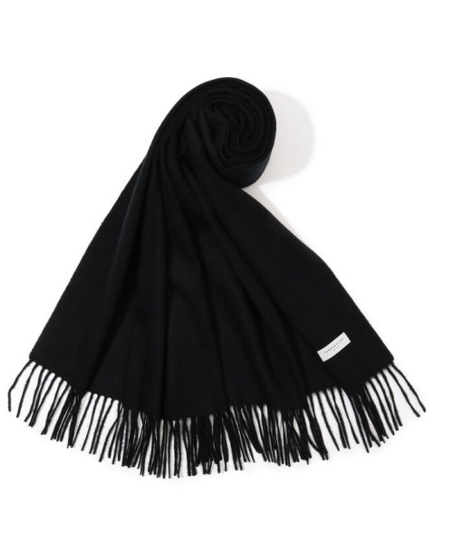 ウールカシミヤ フリンジマフラー 