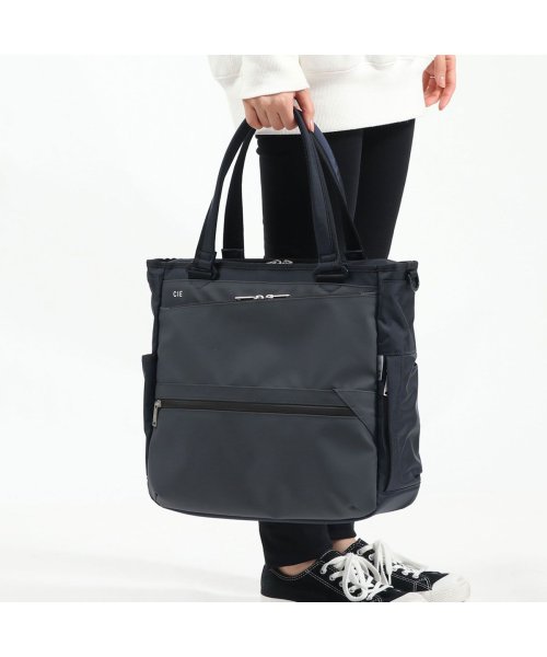 CIE(シー)/CIE トートバッグ シー VARIOUS TOTEBAG ヴァリアス 2WAYトートバッグ 斜めがけバッグ A4 ファスナー付き PC収納 撥水 021809/ネイビー