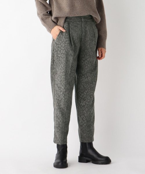 セール オペークドットクリップ Opaque Clip レオパードエンボスコーデュロイ テーパードパンツ Web限定サイズ Magaseek