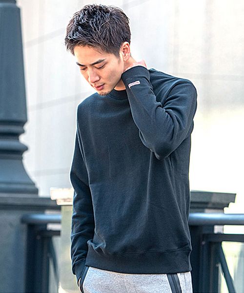 Goodwear USAコットンクルーネック長袖裏毛トレーナー スウェット