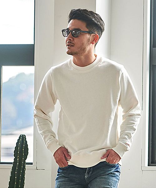 Goodwear USAコットンクルーネック長袖裏毛トレーナー スウェット