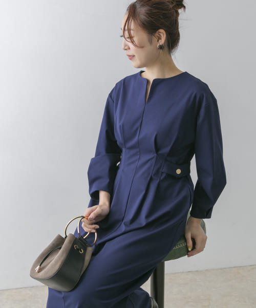 セール Urban Research Rosso Urban Research Rosso キーネックウエストタックカットワンピース Magaseek
