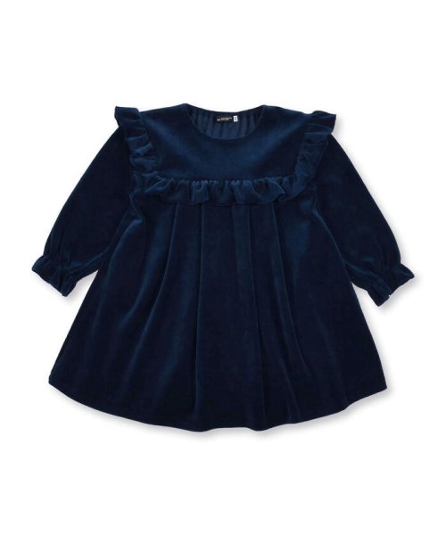 セール ベロア フリル フレア ワンピース 90 140cm ベベ Bebe Magaseek