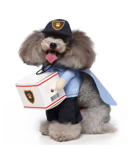セール 犬服 ドッグ コスプレ 配達員 犬用 ハロウィン コスチューム 小型犬 中型犬 クララキッズ Clarah Kids Magaseek