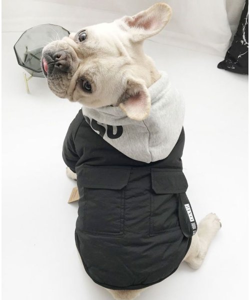 セール クララキッズ Clarah Kids 犬服 ドッグウェア 中綿ダウンベスト パーカー フード付き 防寒 暖かい 小型犬 中型犬 大型犬 スウェット ペット用品 犬 ドッグ 大きいサイズ 秋冬 Magaseek