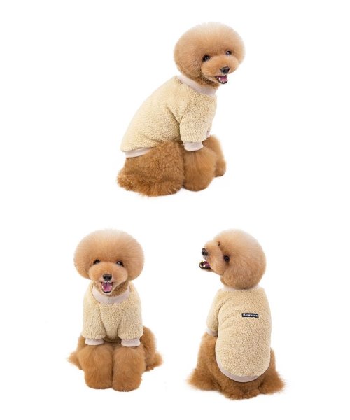 犬服 ドッグウェア 犬の服 Tシャツ トレーナー ボア 無地 もこもこ モコモコ ペット用品 わんこ わんちゃん ドッグ 洋服 秋冬 秋服 冬服 防寒 小型犬 クララキッズ Clarah Kids Magaseek