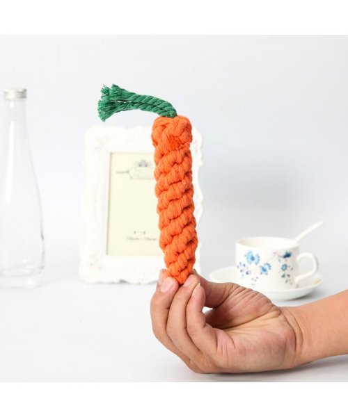 セール 犬用 噛む おもちゃ にんじん キャロット ワンちゃん用 犬 いぬ ドッグ ぬいぐるみ ロープ ペットグッズ ペット用品 オモチャ 玩具 デンタルケア 遊び 子 クララキッズ Clarah Kids Magaseek