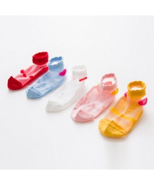 CLARAH　kids/キッズ 靴下 5足セット ハート 女の子 ソックス かわいい くつ下 スニーカーソックス /504414084