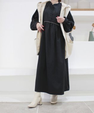 MODE ROBE/バイカラーステッチウエストタックワンピース/504418697