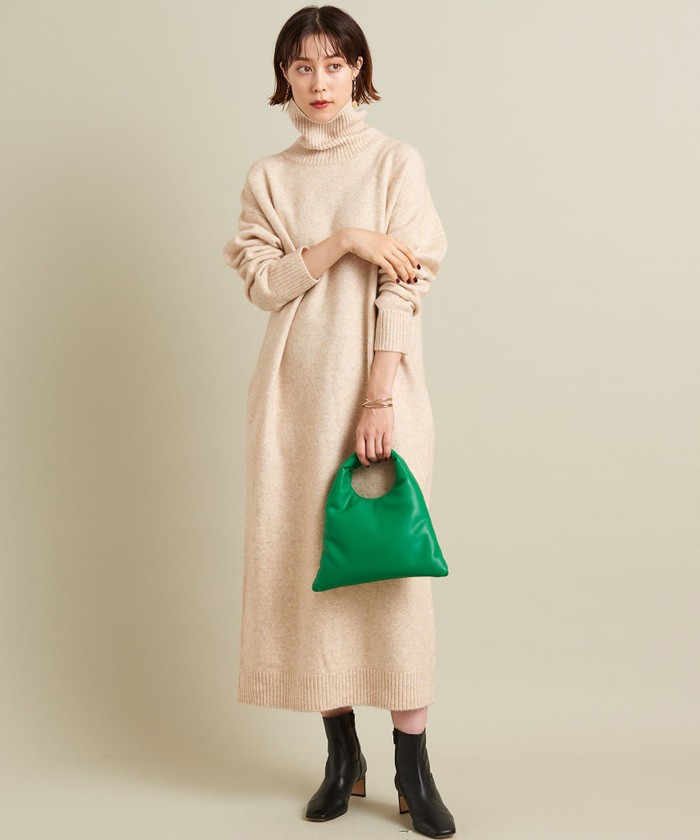 売れ筋がひクリスマスプレゼント タートルネック ニットワンピース ユナイテッドアローズ ロングワンピース ロングワンピース Hlt No