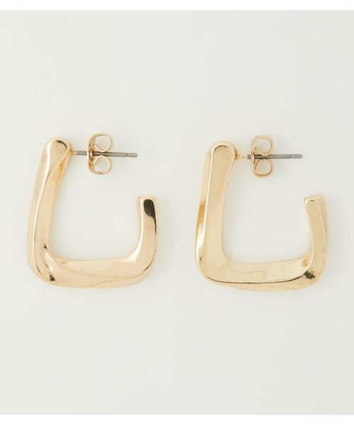 AZUL by moussy(アズールバイマウジー)/SQUARE METAL EARRINGS/L/GLD1