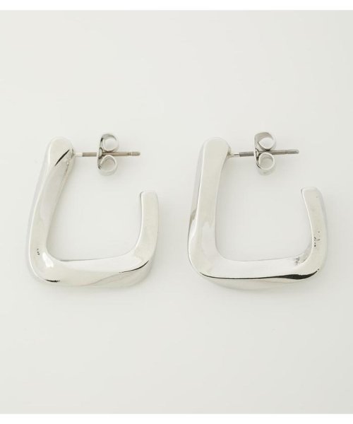 AZUL by moussy(アズールバイマウジー)/SQUARE METAL EARRINGS/SLV