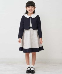 a.v.v(KID'S)(アー・ヴェ・ヴェキッズ)/[110－130]【セレモニースタイル／3点セット】チェック柄ワンピース＆襟付きジャケットセット/ベージュチェック