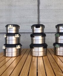 CANAL JEAN(キャナルジーン)/DULTON(ダルトン)"SS FOOD CONTAINER ROUND L"フードコンテナラウンドL/K20－0123L/ベージュ