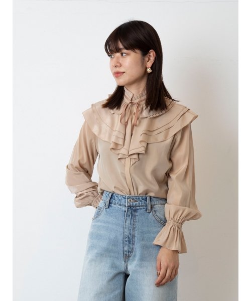 リリー ブラウン Lily Brown ２wayフルイドフリルブラウス Magaseek