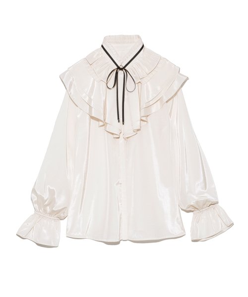 リリー ブラウン Lily Brown Tvドラマ着用 ２wayフルイドフリルブラウス Magaseek