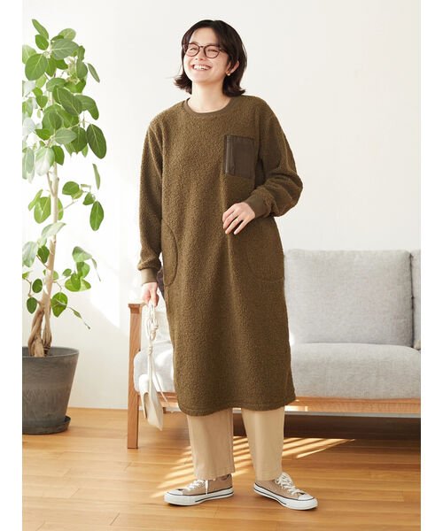 セール ポケット付きボアワンピース クラフトスタンダードブティック Craft Standard Boutique Magaseek