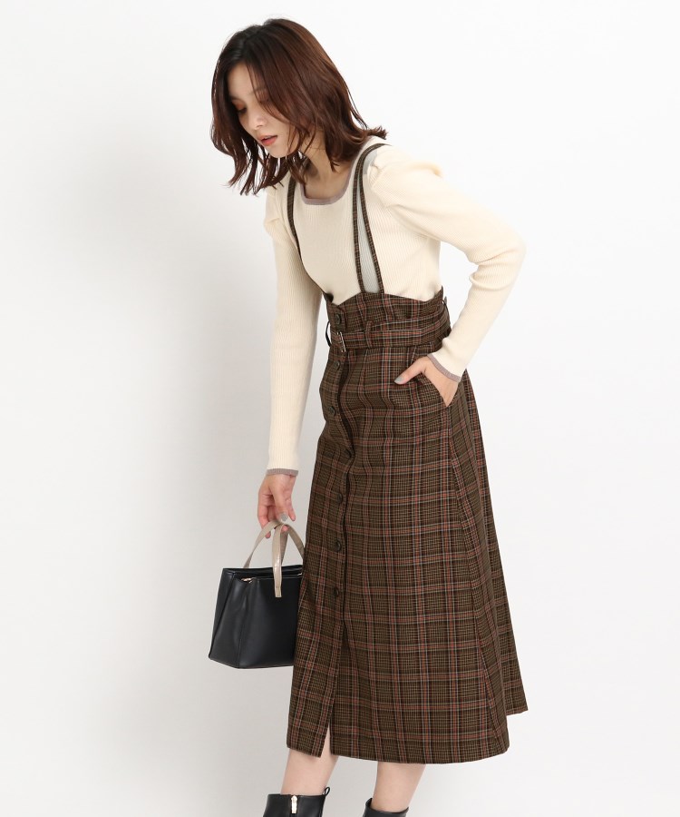 セール S 3l 裏起毛チェックアソートサス付きスカート グローブ Grove Magaseek